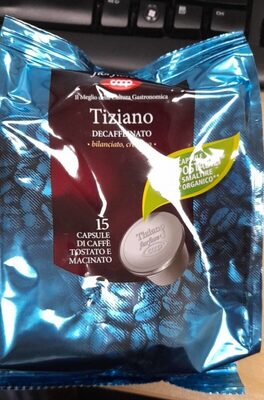 Tiziano decaffeinato front packaging