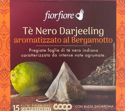 Tè nero darjeeling aromatizzato al bergamotto