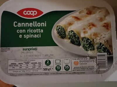 Cannelloni con ricotta e spinaci