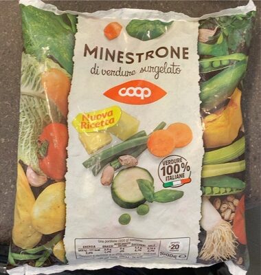 Minestrone di verdure surgelato front packaging