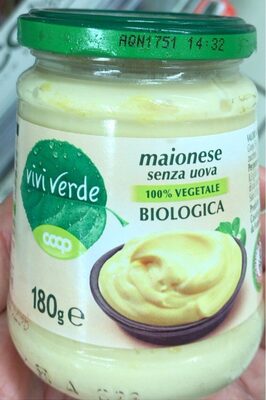 Maionese vegetale biologica front packaging