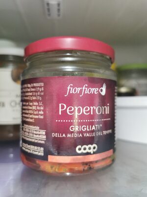 Peperoni grigliati. Coop front packaging