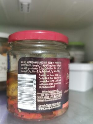 Peperoni grigliati. Coop nutrition facts table