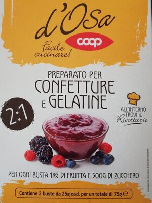 Preparato per confetture e gelatine