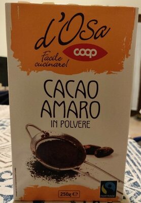 Cacao Amaro in polvere front packaging