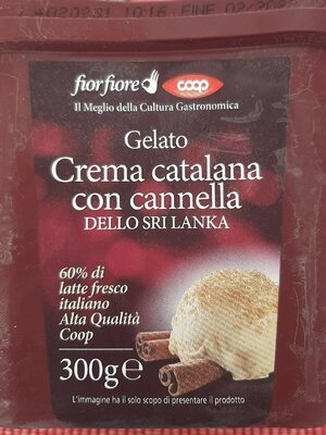 Gelato crema catalana con cannella