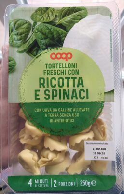 Tortelloni freschi con ricotta e spinaci