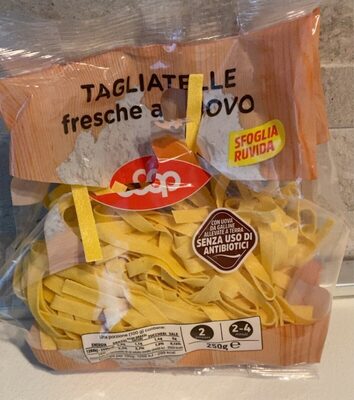 Tagliatelle fresche all’uovo front packaging