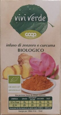 Infuso di zenzero e curcuma biologico