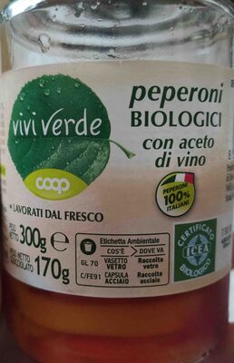 Peperoni biologici con aceto di vino