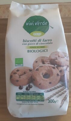 Biscotti di farro con gocce di cioccolato