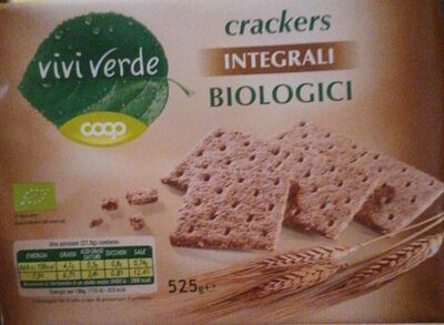 Crackers integrali biologici front packaging