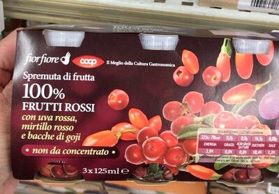 Fruit juice 100% red fruits