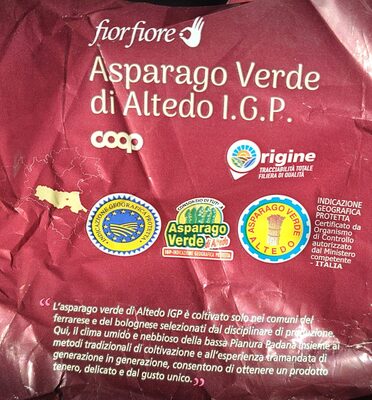 Asparago verde di Altedo IGP front packaging