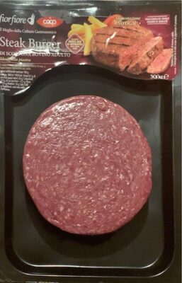 Steak burger di scottona bovino adulto