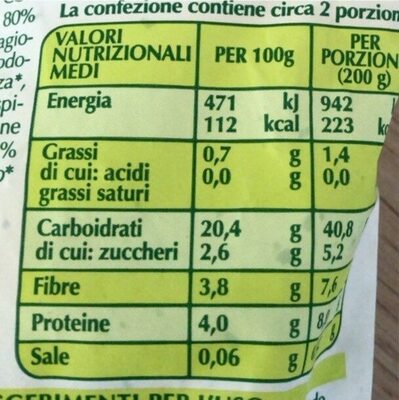 10 verdure con orzo e farro nutrition facts table