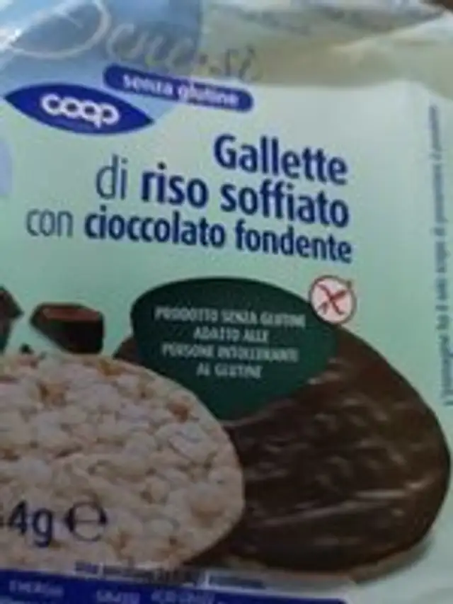 Gallette di riso soffiato con cioccolato fondente