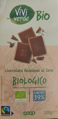 Cioccolato finissimo al latte biologico
