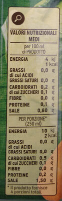 brodo pronto di verdure nutrition facts table