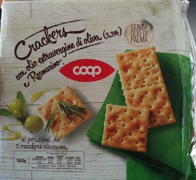 Crackers con olio extravergine di oliva (3,2%) e Rosmarino