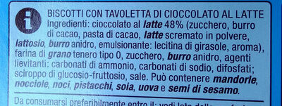 Ciocco biscotti ingredients label