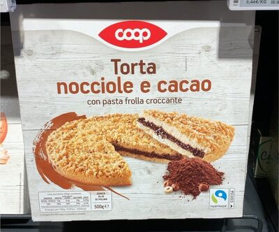Torta nocciole e cacao con pasta frolla croccante