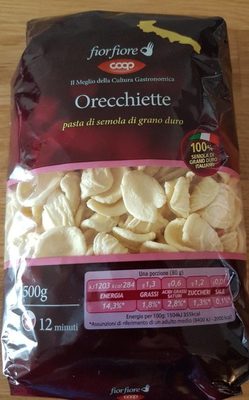 Orecchiette pasta made from durum wheat semolina
