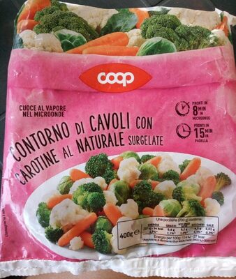 Contorno di cavoli con carotine al naturale