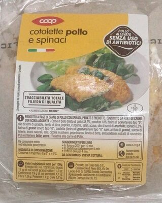 Cotolette di pollo e spinaci