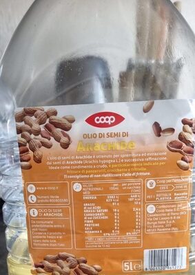 Olio di semi di arachide front packaging
