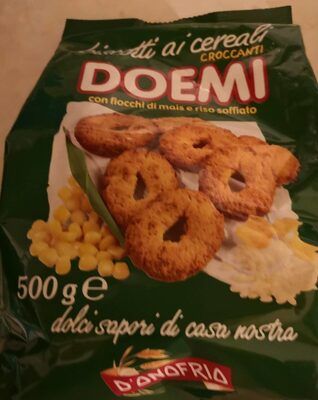 Biscotti con fiocchi di mais e riso soffiato