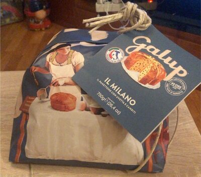 Panettone con uvetta e canditi front packaging