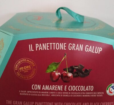 Panettone Amarene e cioccolato front packaging