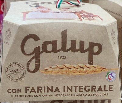 Panettone pesca, cioccolato e amaretto front packaging