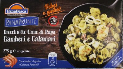 Orecchiette cime di rapa gamberi e calamari