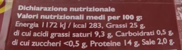 Jumbo nutrition facts table
