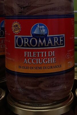 Filetti di acciughe in olio di semi di girasole
