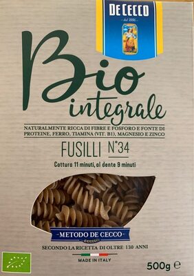 Fusilli n° 34 bio integrale