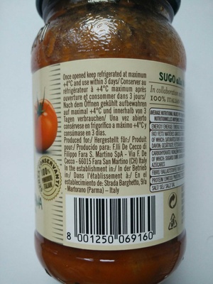 I Sughi  Tomato sauce with basil