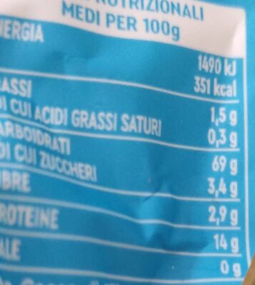 Conchiglie tre rigate nutrition facts table