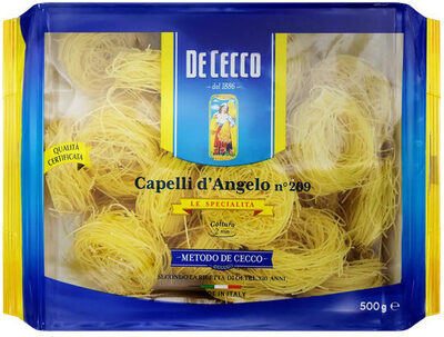 Macarrão De Sêmola De Trigo Grano Duro Capelli D’angelo 209 De Cecco Pacote 500g