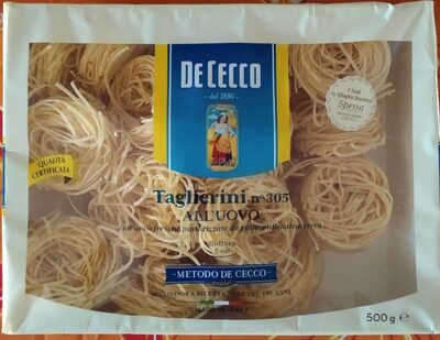 Taglierini all uovo front packaging