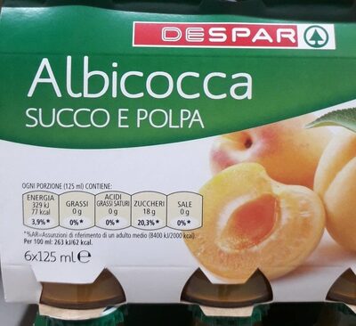 Succo Albicocca front packaging