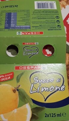 Succo di limone front packaging