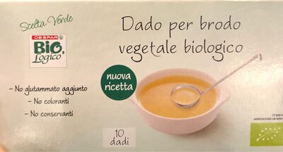 Dado per brodo vegetale biologico front packaging