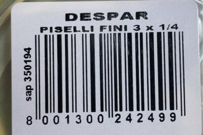 Cotti a vapore piselli front packaging