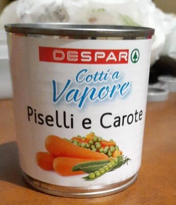 Cotti a vapore Piselli e carote