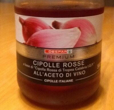 Cipolle rosse all'aceto di vino front packaging