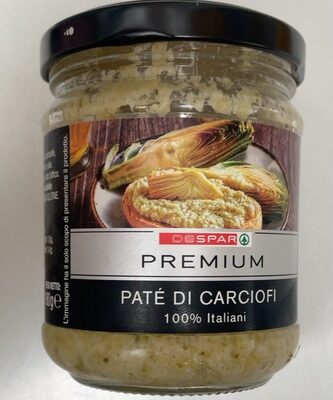 Paté di carciofi front packaging