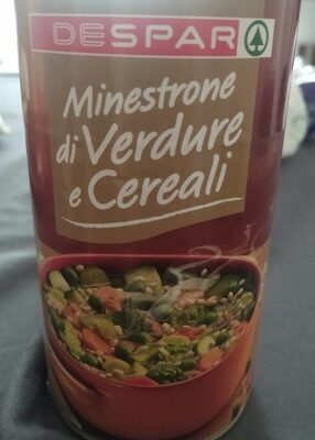 Minestrone di verdure e cereali front packaging